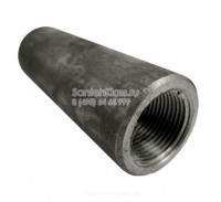 Муфта удлиненная 1" х 100 мм стальная под сварку (черная 25 мм)