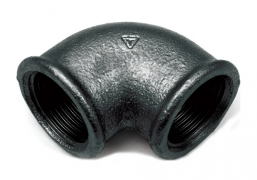 Угольник чугунный черный 3/4" проходной (Ду 20 мм Тула)