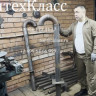 Кабельная проходка гусак ПГ1-80 х 1500 с опорной пластиной 200 - 200 / 4 мм