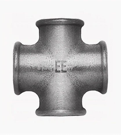 Крестовина 1/2" чугунная черная (15 мм) Крестовина 1/2" чугунная черная (15 мм)
