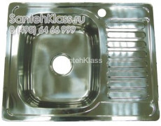 Мойка кухонная нержавеющая сталь SMS 58х48 см L левая врезная