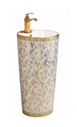 Декоративная раковина Генуя белая с золотом Bayard-Decor