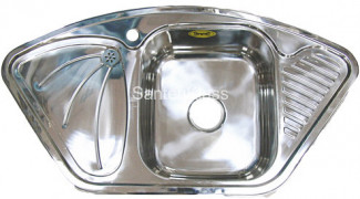 Мойка кухонная нержавеющая сталь SMS 90х50 см A врезная