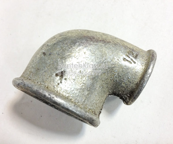 Угольник чугунный переходной 1 1/4" х 1" оцинкованный (Ду 32 х 25 мм) Угольник чугунный переходной 1 1/4" х 1" оцинкованный (Ду 32 х 25 мм)