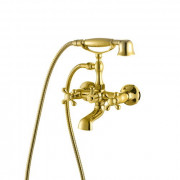 44222-3 KAISER Carlson Style Gold смеситель для ванны с двумя рукоятками золотой (керамический)