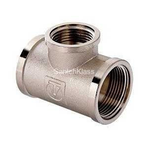 Тройник переходной 1" х 1/2" х 1" латунный Valtec VTr.750 (Валтек, Ду 25 х 15 х 25 мм)